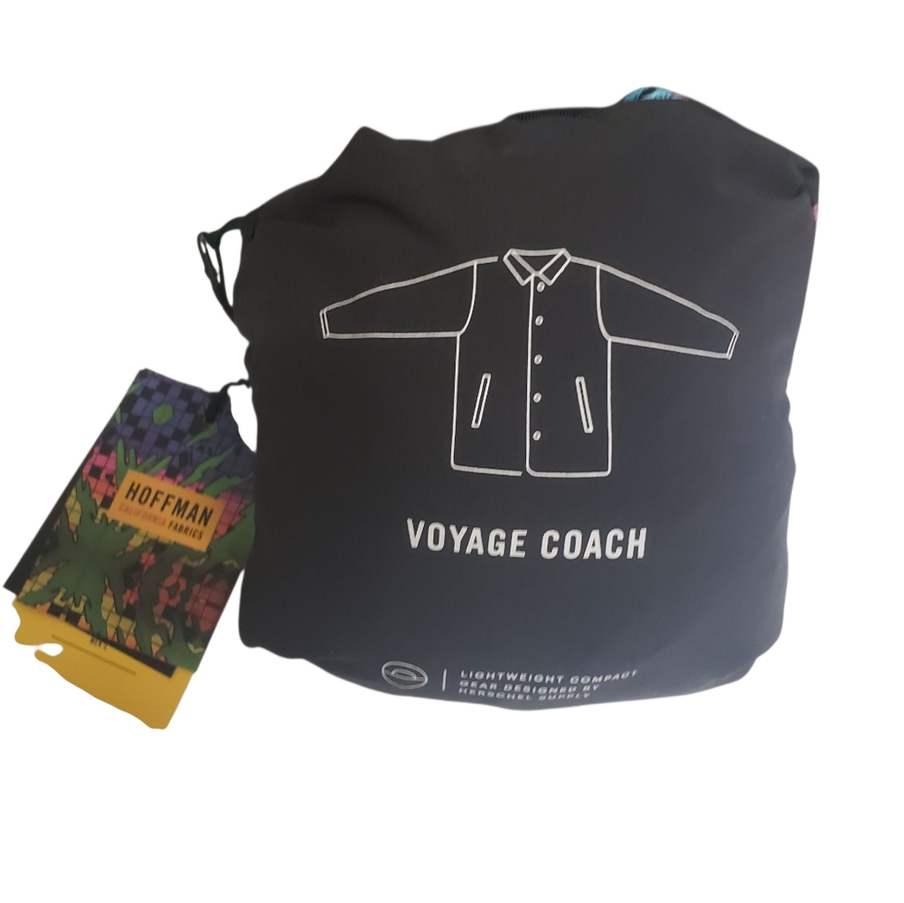 Herschel Voyage Coach Jacket Hoffman ZigZag Rain Wind Unisex Packable Size M - Picture 5 of 15